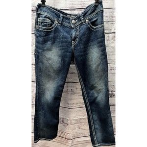 Silver Jeans Womens SUKI  Stretch Capris Size Waist 29